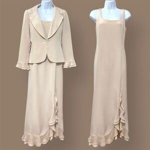 Rickie Freeman Teri Jon Silk Dress Jacket Formal Wedding Elegant Classy Event 6